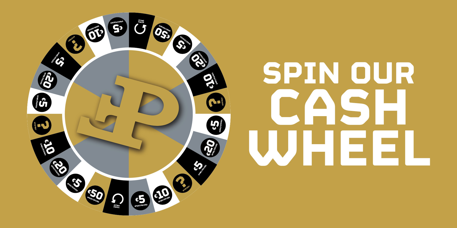 Geef een draai aan ons Cash Wheel & win!