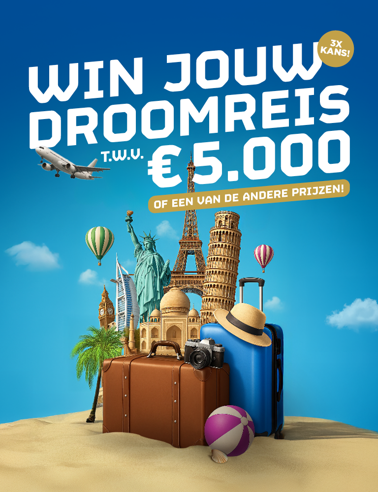 Maak kans op een droomreis t.w.v. €5.000!